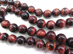 high quality 6-16mm full strand natural Tiger Eyes ,round ball red,blue,yellow mixed loose bead