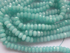 Wholesale 2strands 3x5-10x16mm Jade Rondelle Abacus Faceted Beads Aqua Blue Black White Oranger Pink