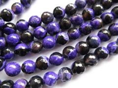 25%off--5strands 4 6 8 10 12 14mm Agate gemstone faceted round ball sapphire blue purple brown yello