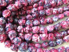 5strands 10x12mm wholesale howlite turquoise handmade sugar skull skeleton jewelry beads