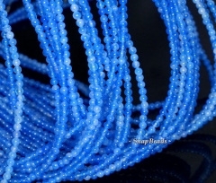 3mm Hawaiian Sky Blue Jade Gemstone Round Loose Beads 16 inch Full Strand (90113363-107-3mm C)