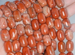 18x13mm Red Brick Jasper Gemstone Barrel Drum Loose Beads 7.5 inch Half Strand (90184593-845)