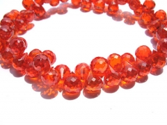 64pcs 4x6 5x7 6x9mm cubic zircnoia bracelet CZ drop teadrop peach faceted pink red mixed jewelry beads