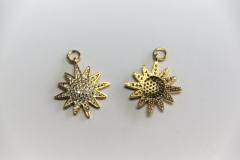 CZ Micro Pave 25mm Starburst Pendant