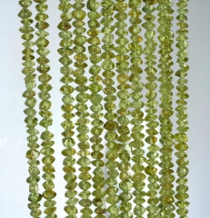 3x2mm Peridot Gemstone Grade A Green Rondelle Loose Beads 14 inch Full Strand (90184952-899)