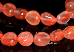 6mm Carnelian Agate Gemstone, Red, Grade AA, Nugget Pebble 8mm-6mm Loose Beads 16 inch Full Strand (90147890-141)