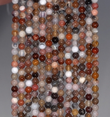 3mm Petrified Wood Agate Gemstone Grade AA Brown Round 3mm Loose Beads 15.5 inch Full Strand (80000387-785)