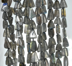 7x6-10x7mm Grey Labradorite Gemstone Triangle Nugget Loose Beads 14-15 inch Full Strand (90184967-898)