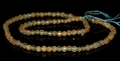 4mm Prehnite Gemstone Brown Faceted Round 4mm Loose Beads 7.5 inch Half Strand (90191921-342)