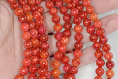 8mm Red Turquoise Jasper Gemstone Round 8mm Loose Beads 16 inch Full Strand (90186744-774)