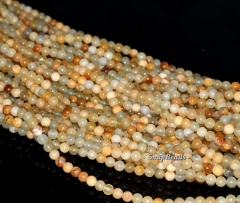 3MM Olive Honey Jade Gemstone Round 3MM Loose Beads 16 inch Full Strand (90114014-107 - 3mm A)