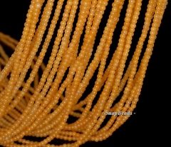 2mm Golden Honey Jade Gemstone Grade A Yellow Orange Round 2mm Loose Beads 15.5 inch Full Strand (90143434-107-2g)