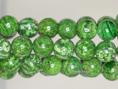 6mm Schiller Sheen Spar Gemstone Grade A Green Round 6mm Loose Beads 8 inch Half Strand (90111851-132)