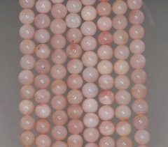 6mm Peruvian Pink Opal Gemstone Grade A Cream Milky Pink Round Loose Beads 15.5 inch Full Strand (90189841-79)