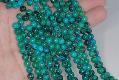 6mm Turquoise Chrysocolla Gemstone Round Loose Beads 15.5 inch Full Strand (90114162-206)