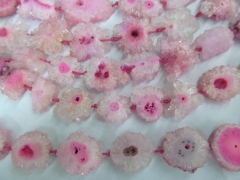 Druzy agate bead onyx stone 15-60mm full strand freeform slab round disc cherry pink red assorted jewelry bead