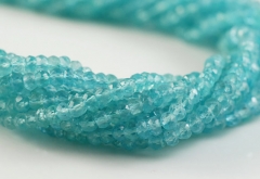 3x2mm Blue Apatite Gemstone Grade AAA Faceted Rondelle Loose Beads 13 inch Full Strand (90184363-852)