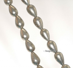 12x8mm Palazzo Iron Pyrite Gemstone Teardrop 12x8mm Loose Beads 7.5 inch Half Strand (90144992-408)