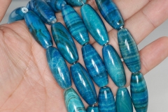 30x12mm Blue Zebra Jasper Gemstone Grade AA Barrel Drum Loose Beads 7 inch Half Strand (90185295-863)