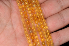 4mm Yellow Opal Gemstone Grade AB Round 4mm Loose Beads 7.5 inch Half Strand (90191815-342)