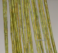 1.5mm Lemon Grass Jade Gemstone Tube Yellow Green 1.5mm Loose Beads 14 inch Full Strand (90143412-B9-A)