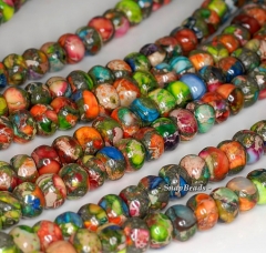 6x4mm Rainbow Imperial Jasper Gemstone Grade AA Rondelle 6x4mm Loose Beads 7.5 inch Half Strand (90186227-80)