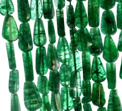 8x6-12x7mm Green Moss Aventurine Gemstone Green Pear Nugget Loose Beads 15 inch Full Strand (90185162-892)