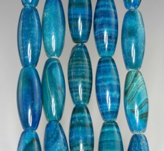 30x12mm Blue Zebra Jasper Gemstone Grade AA Barrel Drum Loose Beads 7 inch Half Strand (90185295-863)