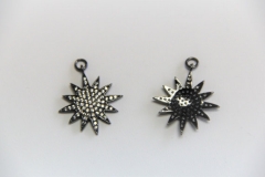 CZ Micro Pave 25mm Starburst Pendant