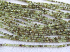 Natural green rhodolite garnet Amazonite lapis lazulie gemstone round rondelle wheel faceted beads 2x4mm full strand