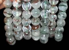 10mm Phantom Quartz Gemstone Grade A Round 10mm Loose Beads 7 inch Half Strand (90145909-808)