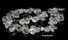 24x11-15x6mm Rock Crystal Gemstone Nugget Loose Beads 7.5 inch Half Strand (90191481-B2-504)