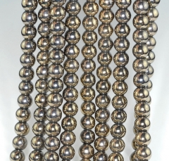 6mm Titanium Hematite Pyrite Tone Gemstone Round 6mm Loose Beads 16 inch Full Strand (80000376-784)