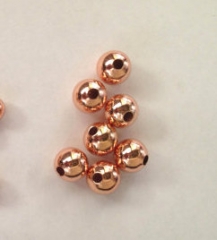 AA+ 100pcs 2-12mm 14K gold Solid Gold Beads Round spacer Beads rose gold spacer beads