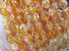 Full strand 16inch Citrine Quartz Gemstone Gradutated nugget Freeform faceted rock citrine beads 8-12mm