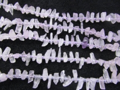 Genuine gemstone Beads, crystal quartz freeform Nuggets Teeth Spikes pink purple beads 12--30mm full strand