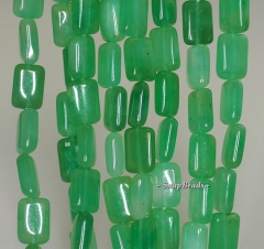 12x8mm Garden Green Jade Gemstone Rectangle 12x8mm Loose Beads 15.5 inch Full Strand (90188830-82)