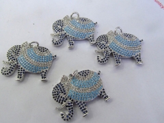 micro pave Diamond Crystal Micro Crystal Pave CZ Animals elephant Jewelry earrgins 25-30mm 2pcs