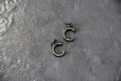 CZ Micro Pave Letter "C" Charm with Jump Ring