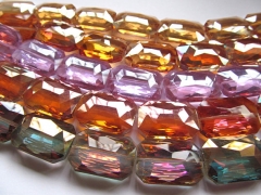 Crystal like swarovski crystal beads,ablong rectangle faceted crystal beads AB pink red crystal necklace 8-25mm full strand