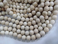 turquoise beads 2strands 2-20mm Turquoise stone Round Ball Ivory white assortment loose Bead