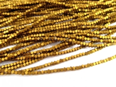 Sale 5strands 2 3 4 5 6mm Hexagon Hematite gem gold matte ,round hexagon faceted loose bead