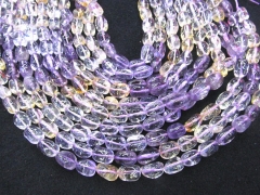 Full strand 16inch Ametrine Rock Citrine Quartz Gemstone Gradutated nugget Freeform faceted rock citrine beads 8-20mm