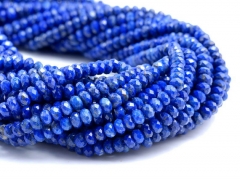 5x3mm Natural Azura Lapis Lazuli Gemstone Grade AAA Blue Faceted Rondelle 5x3mm Loose Beads 7 inch Half Strand (90183433-785)