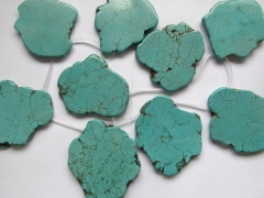 Top Drilled-50-80mm Turquoise Gemstone Green blue turquoise freeform slab beads Nugges Turquoise Pendant turquoise jewelry