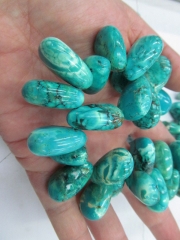 Top Drilled -- 22x30mm full strand high quality turquoise gemstone Teardrop Drop blue green Black loose bead