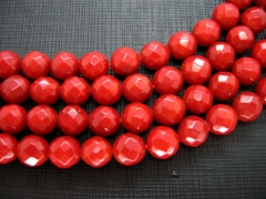 high quality 2strands 6 8 10mm Coral Beads,Bamboo Coral round ball faceted hot red ,pink red, oranger white mixed Loose Bead