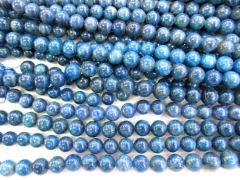 wholesale 4-14mm full strand Natural Apatite Gemstone Round Ball Blue Loose Bead