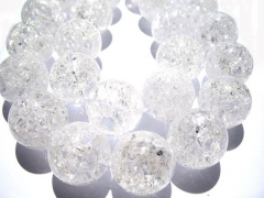 genuine rock quartz bead 4 6 8 10 12 14 16mm full strand Gem Round Ball cracked clear white mixed loose bead