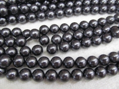 5strands 4-12mm black Pearl Gergous Round ball peach red white dark black grey gay mixed jewelry beads